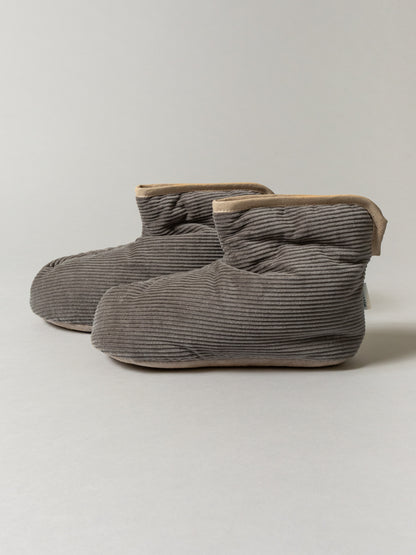 Sasawashi Corduroy Room Boots, Taupe
