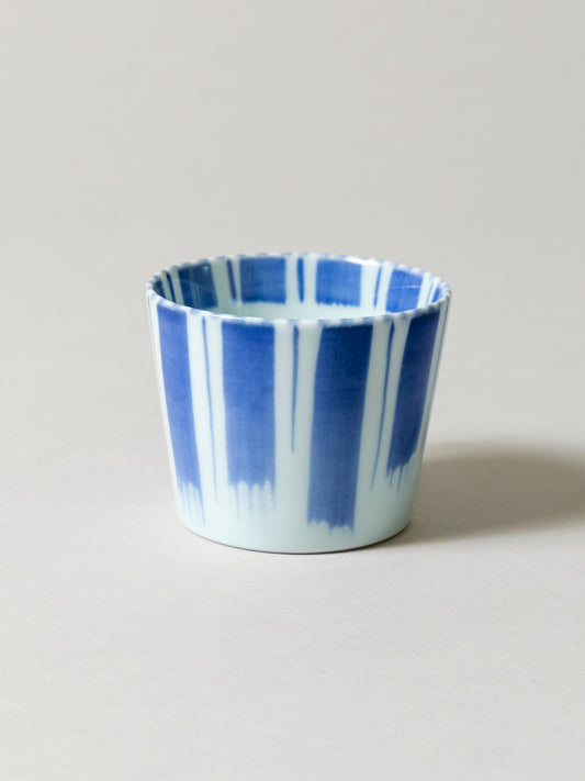 Sometsuke Choko Cup  -  Brush-Stroke Striped