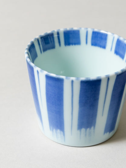Sometsuke Choko Cup  -  Brush-Stroke Striped