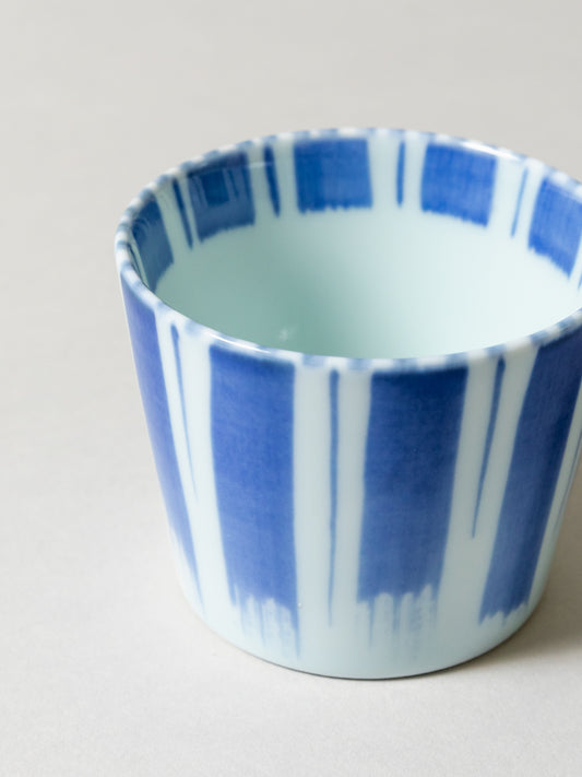 Sometsuke Choko Cup  -  Brush-Stroke Striped