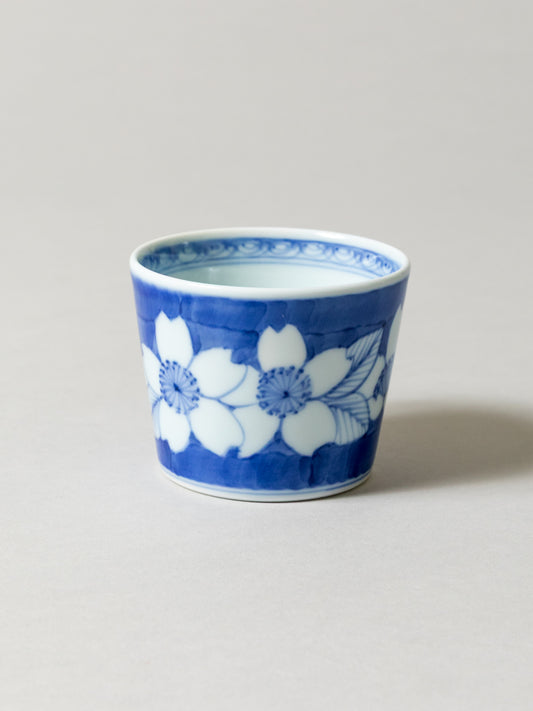 Sometsuke Choko Cup  -  Cherry Blossom