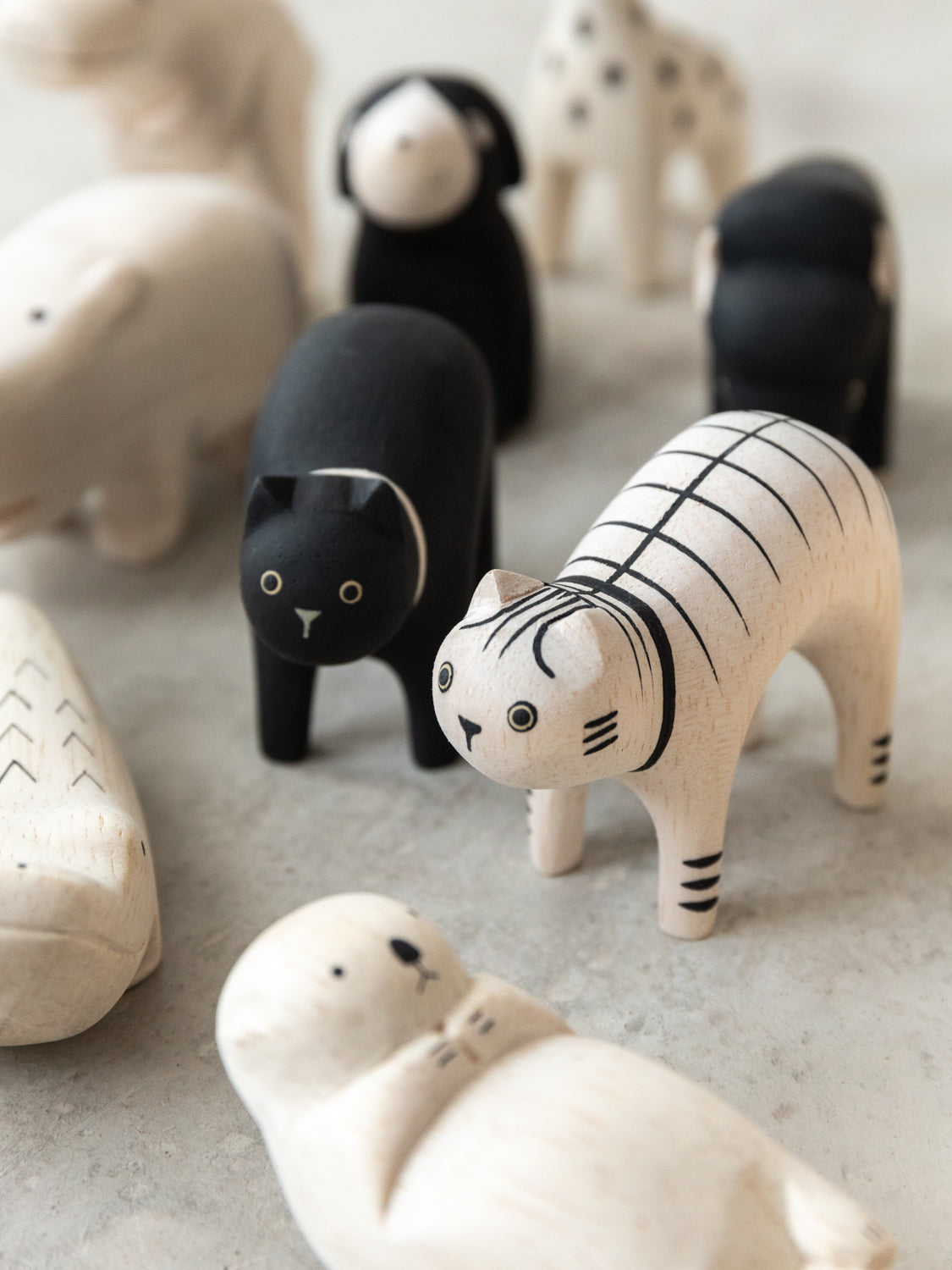 Wooden Animal - Black Cat