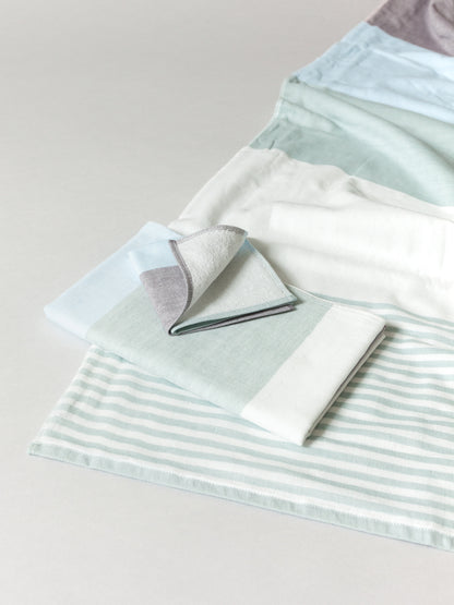 Tri-Color Chambray Towel