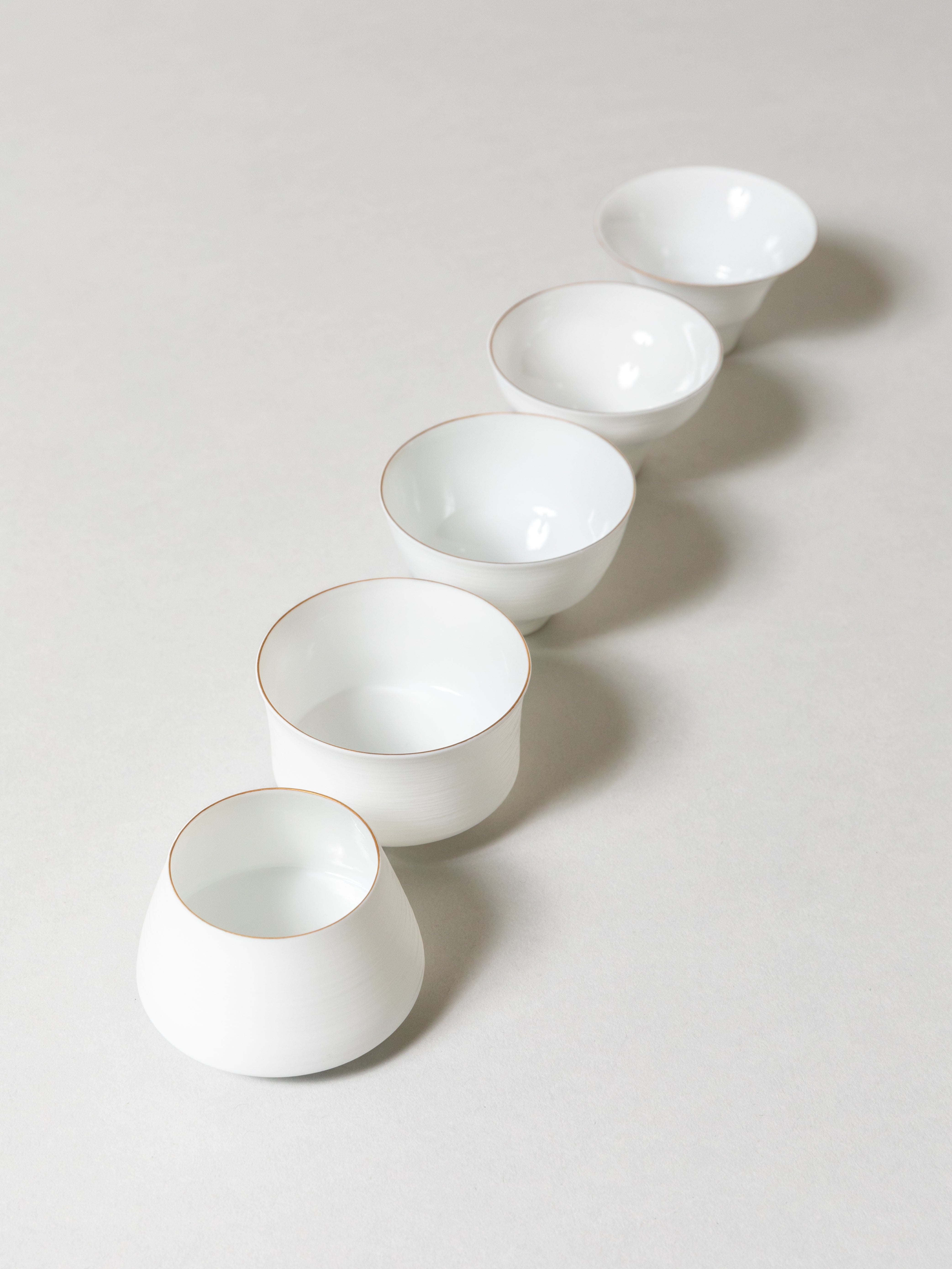 Egg Shell Sake Cups  - Set of 5