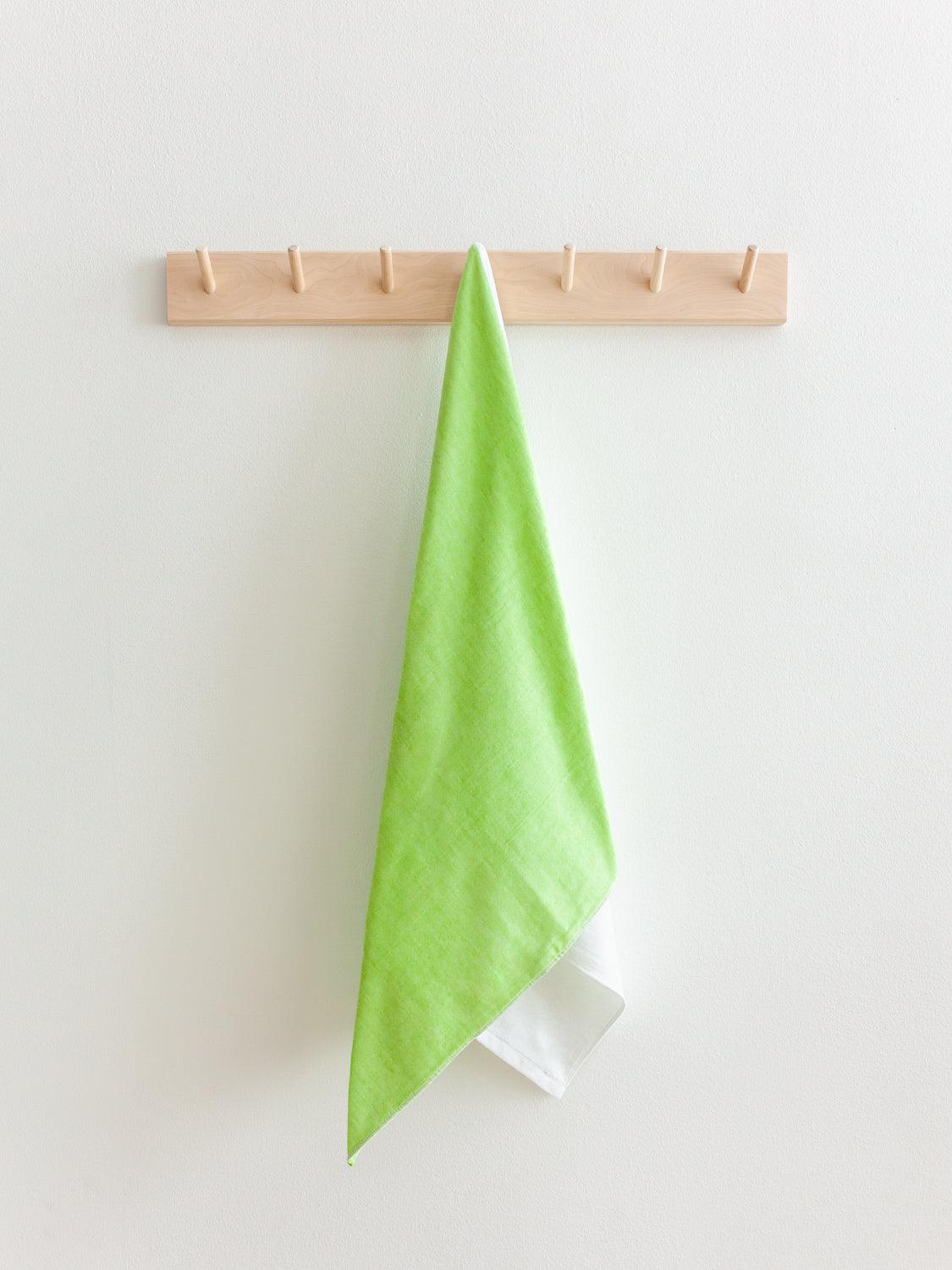 Two Tone Chambray Towel - Green