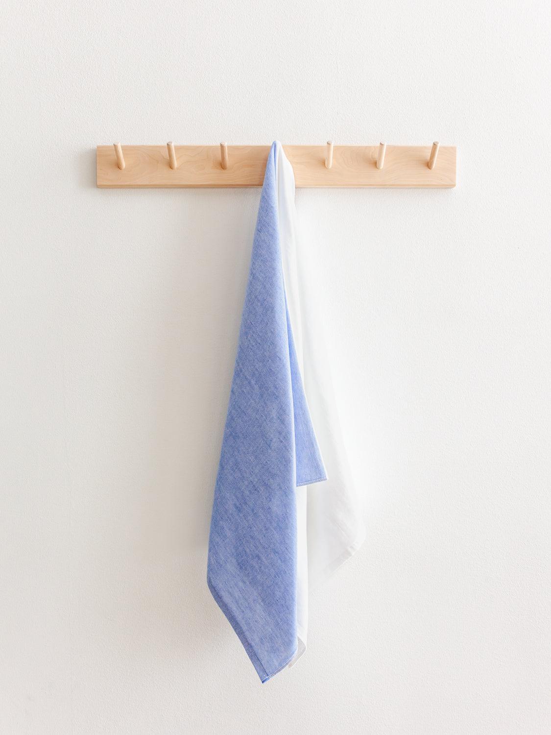 Two-Tone Chambray Towel - Blue