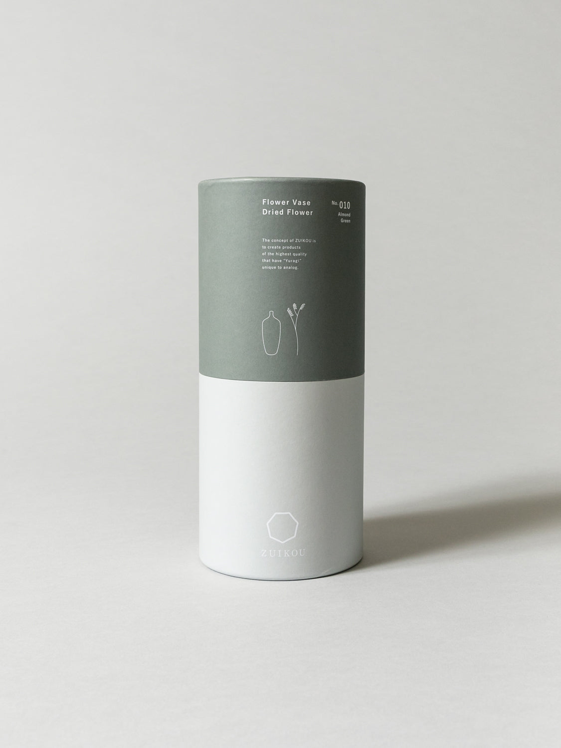 Vase and Dried Flower - Almond Green × Statice