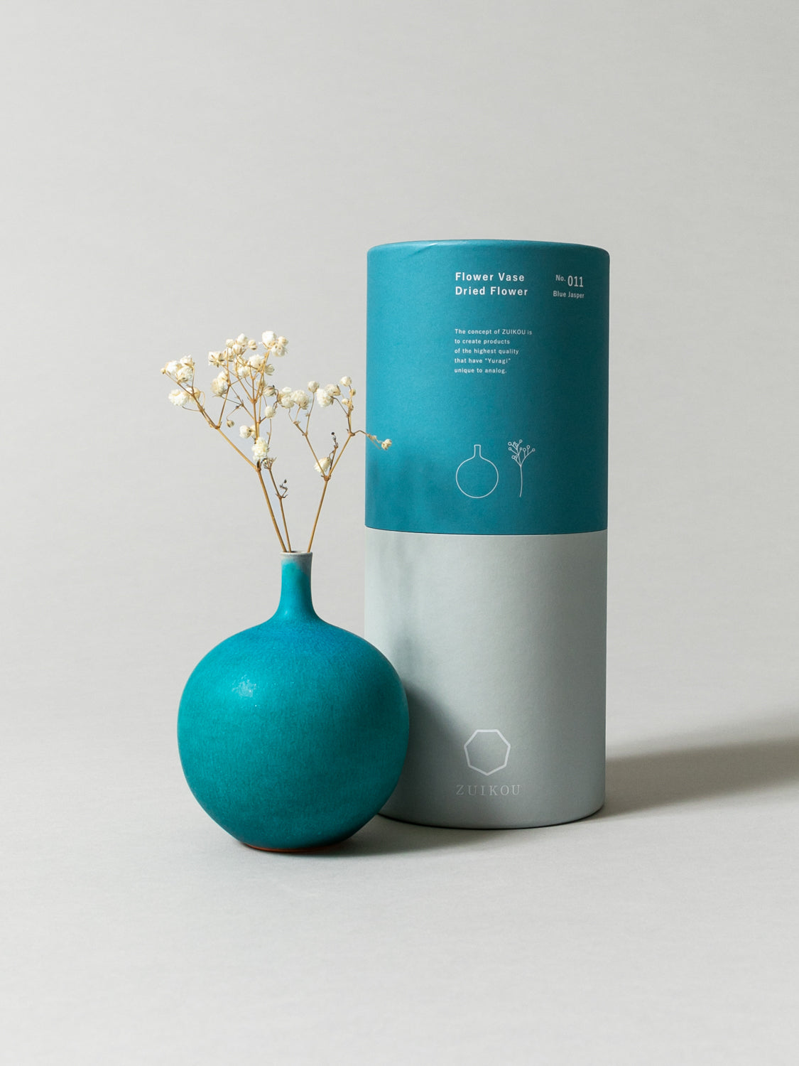 Vase and Dried Flower - Blue Jasper × Baby's-Breath