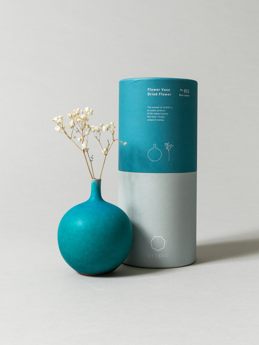 Vase and Dried Flower - Blue Jasper × Baby's-Breath