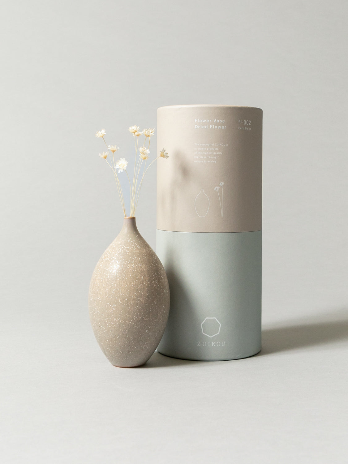 Vase and Dried Flower -  Ecru Beige × Starflower