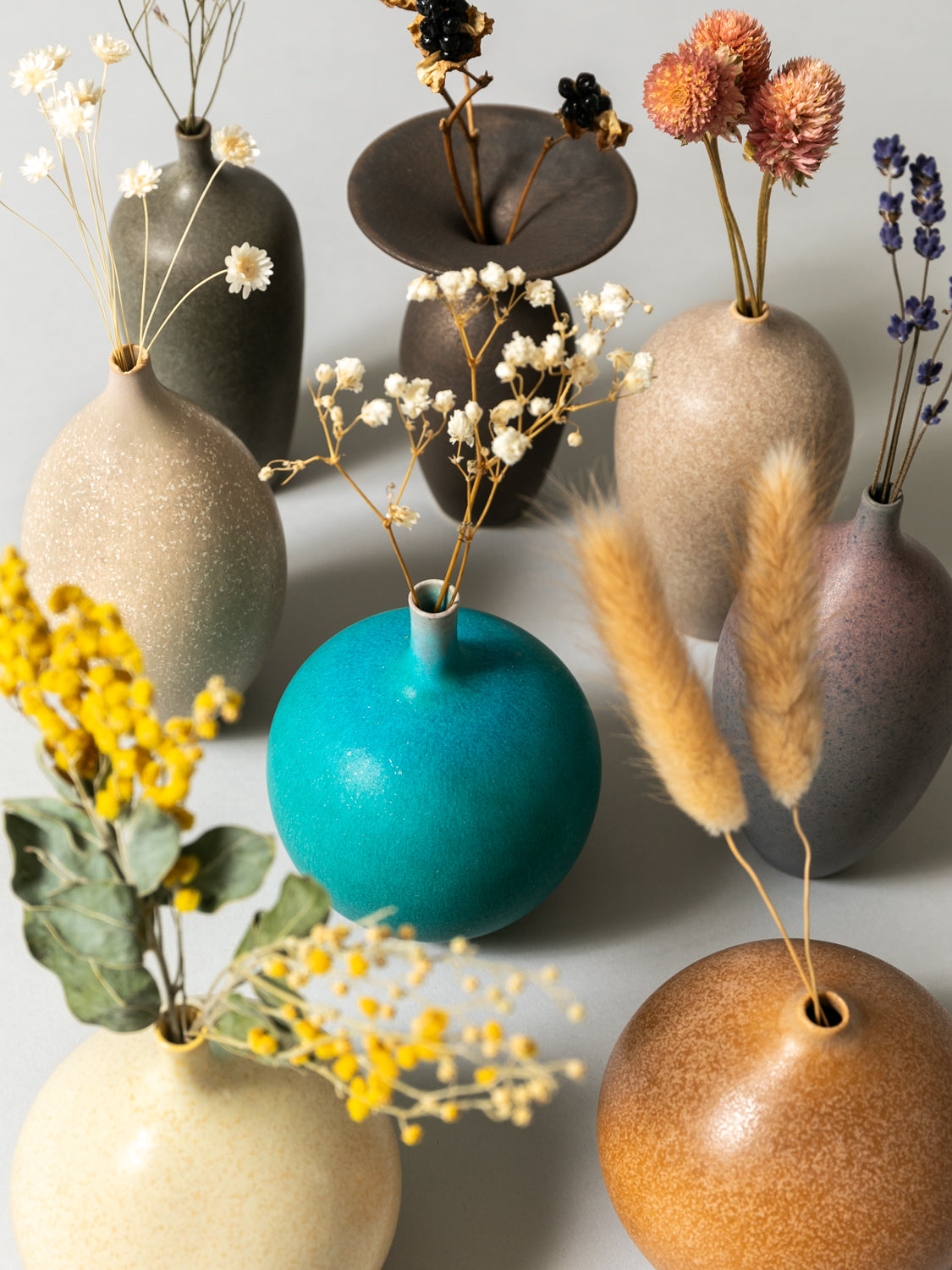 Vase and Dried Flower - Terracotta × Bunny Tail Grass