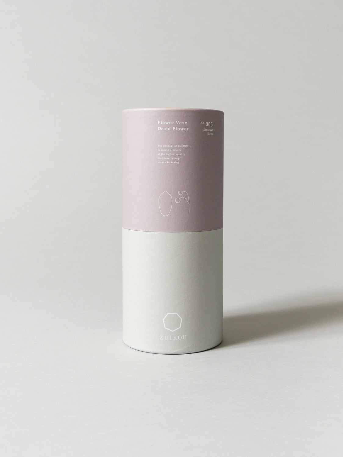 Vase and Dried Flower -  Stardust Gray × Globe Amaranth