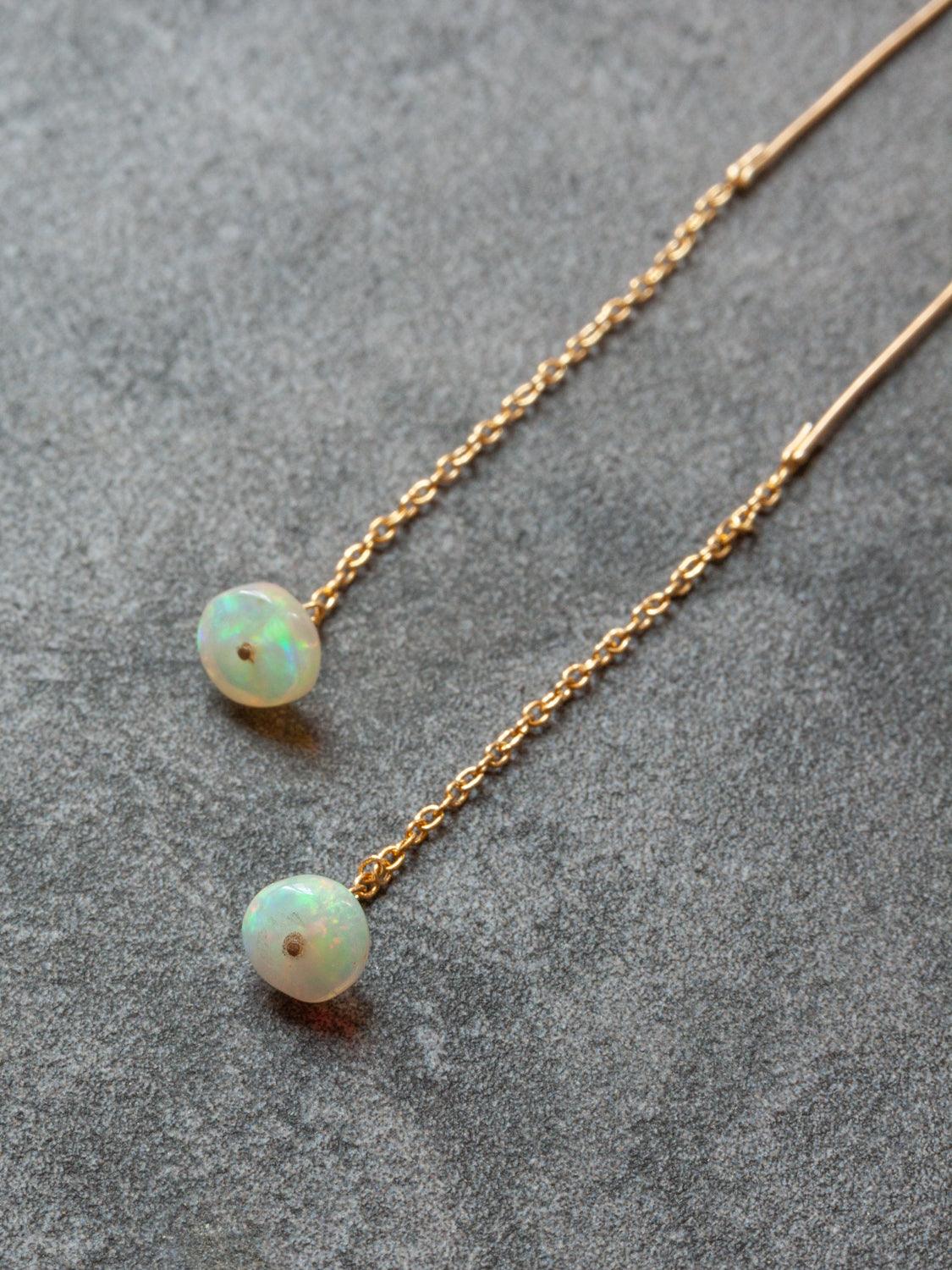 Opal Chain Earrings