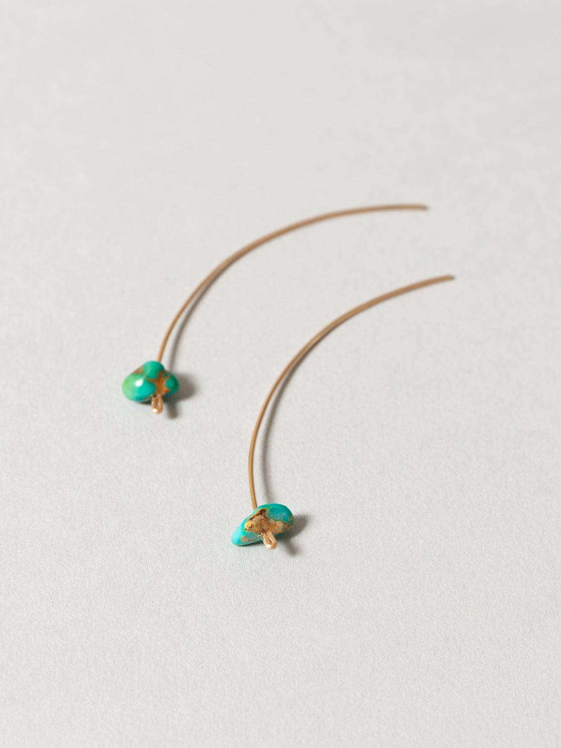 Turquoise Arc Earrings