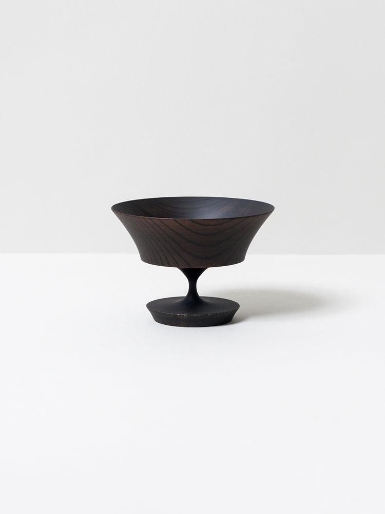 Sinafu Small Stand Bowl - Hasori (Black)