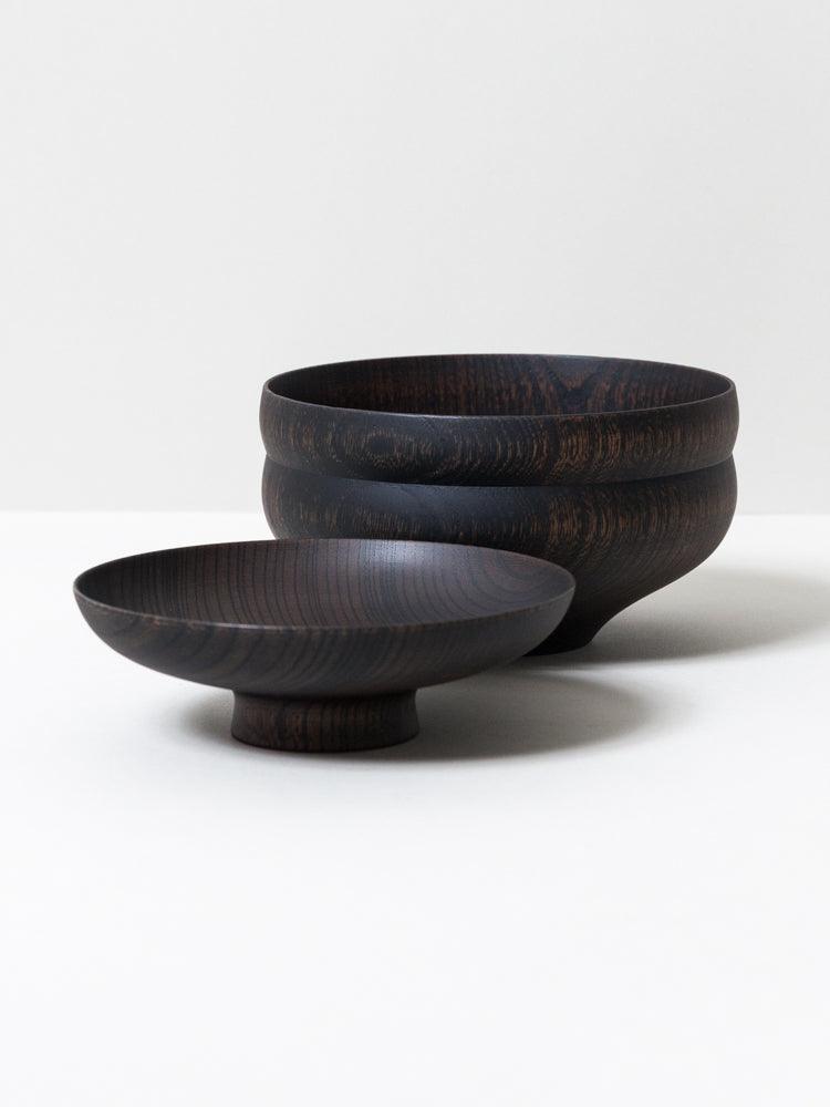 Tsumugi Wooden Bowl with Lid - Gunbai (Black)