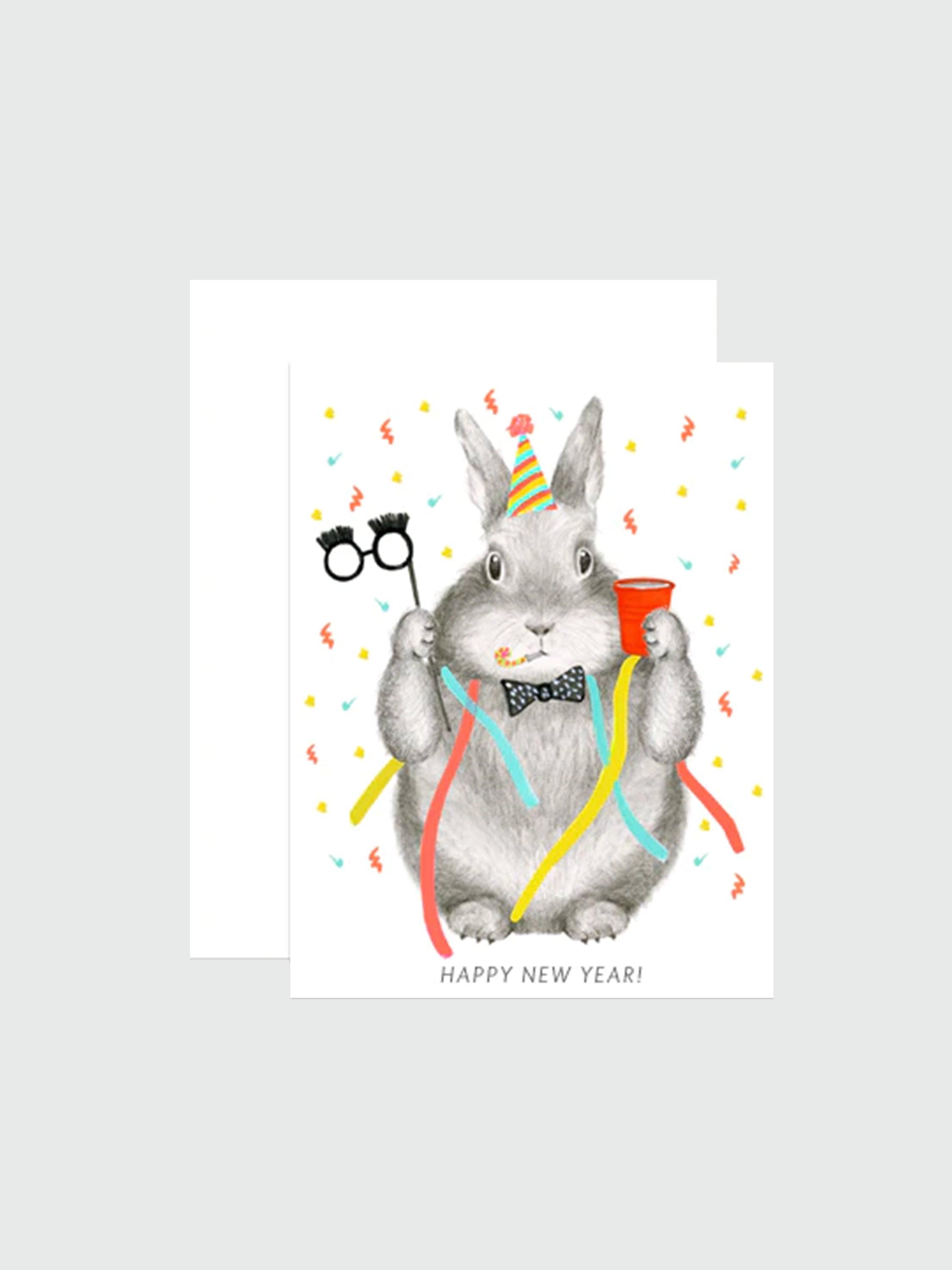 Greeting Card - New Year's Bunny