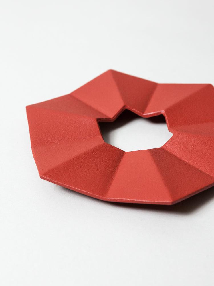 Iwachu Cast Iron Trivet - Origami Red