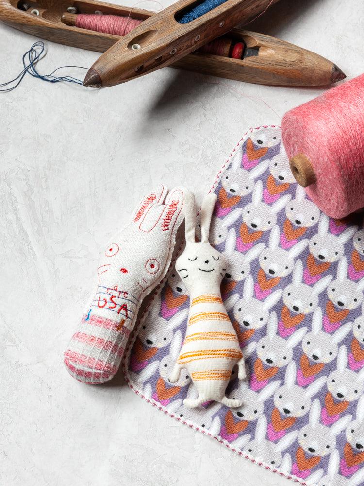 Haikara Little Handkerchief - Pink Bunny