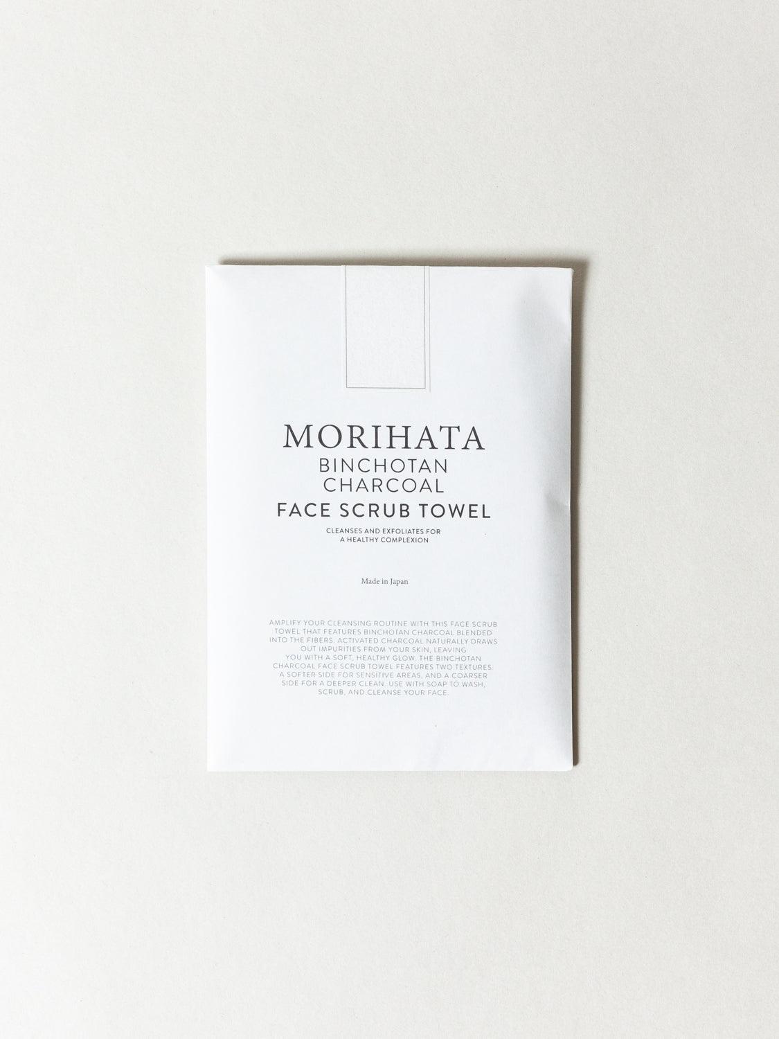 Morihata Binchotan Charcoal Face Scrub Towel - Rikumo
