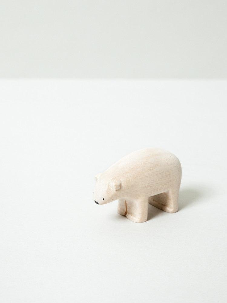 Wooden Animial - Polar Bear - rikumo japan made
