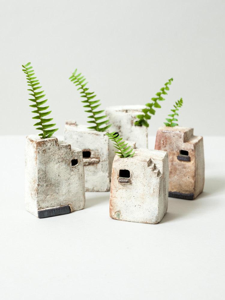 Ceramic City Bud Vase No. 8 - rikumo japan made