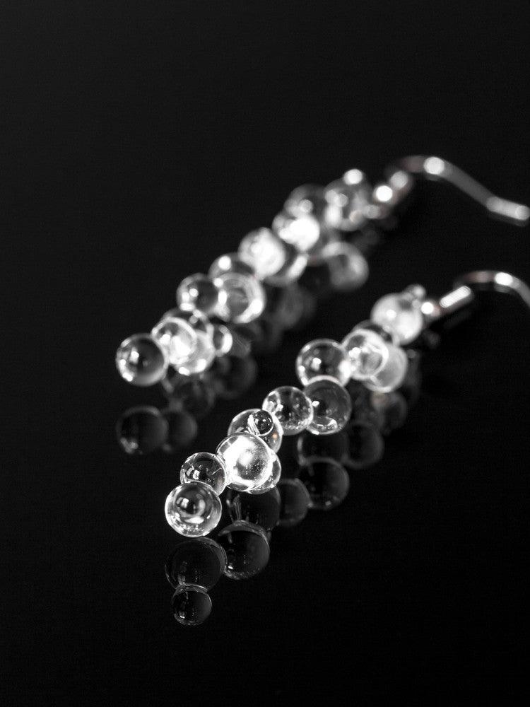 Glass Earrings - Rain - rikumo japan made